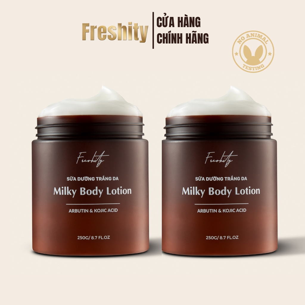 Combo 2 sữa dưỡng thể trắng da Freshity Milky Body Lotion 250g