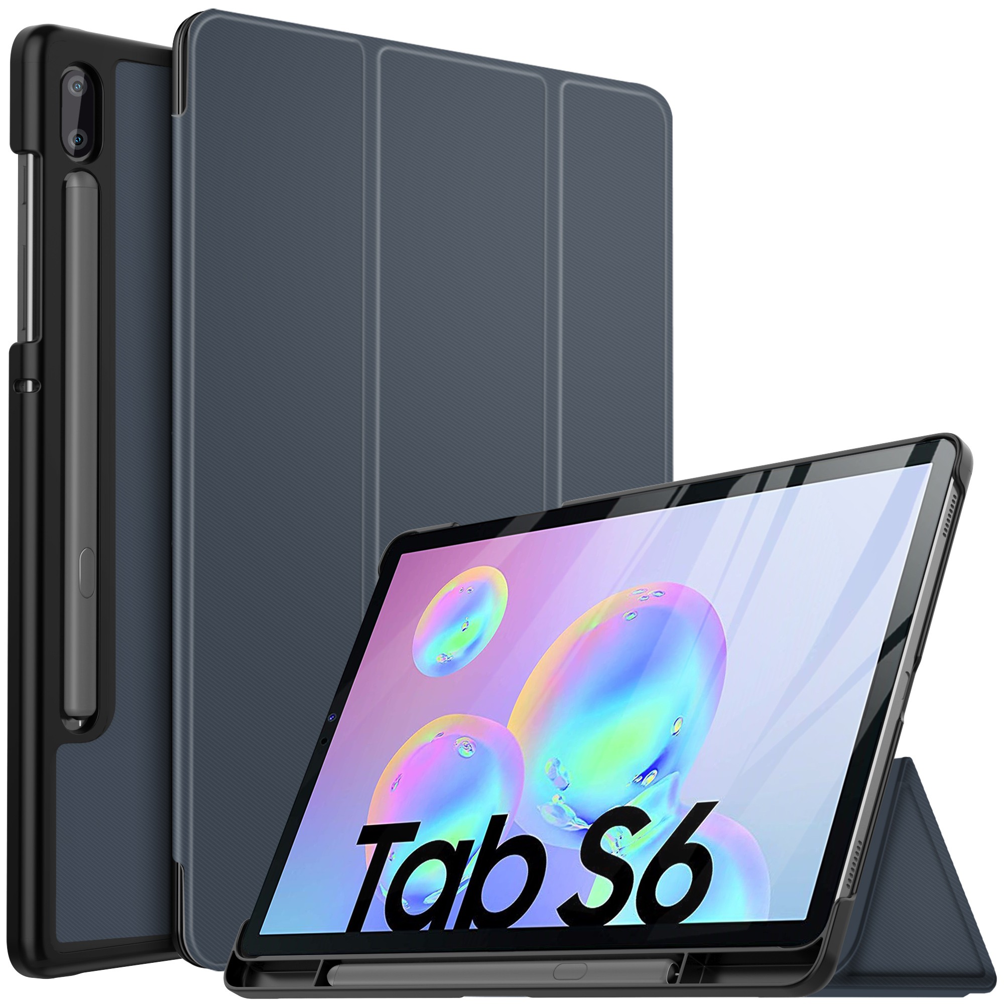 Chỗ Samsung Galaxy Tab S6 bảo vệ tay 10.5 inch SM-T860/T865 tablet thả da gấp (với bút rãnh)