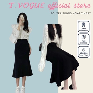 Chân váy đuôi cá dáng dài ôm body  𝓣.𝓥𝓞𝓖𝓤𝓔 phong cách ulzzang Hàn Quốc siêu hack dáng cho các nàng