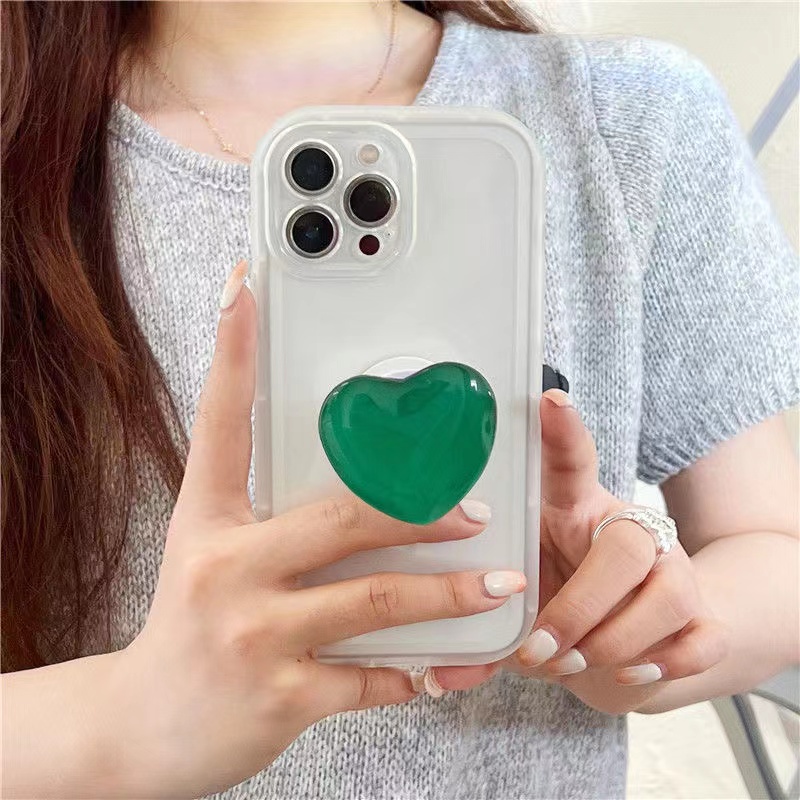Ốp Điện Thoại Mềm Màu Kẹo Hình Trái Tim Dễ Thương Chống Sốc Cho iPhone X XR XS 11 12 13 Pro Max 7/8 SE2020 7 Plus/8 Plus