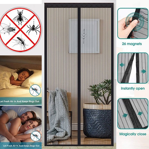 kích thước lớn Rèm cửa nam châm thế hệ mới đa năng chống bụi côn trùng và muỗi,ngăn côn trùng không xâm nhập vào trong nhà