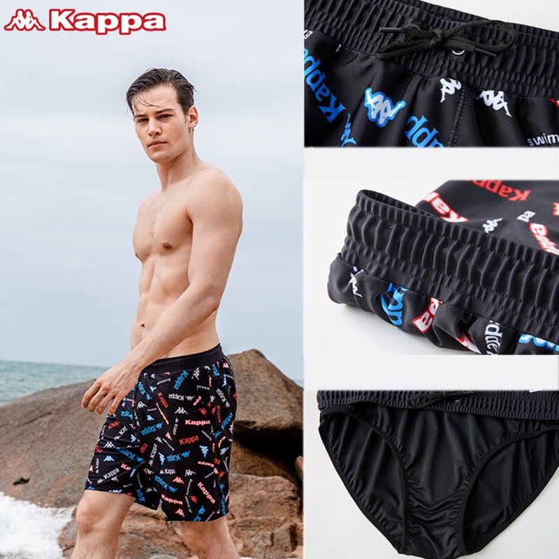 KAPPA Quần Short Đi Biển Ống Rộng Nhanh Khô Kiểu KAPPA Cá Tính Cho Nam