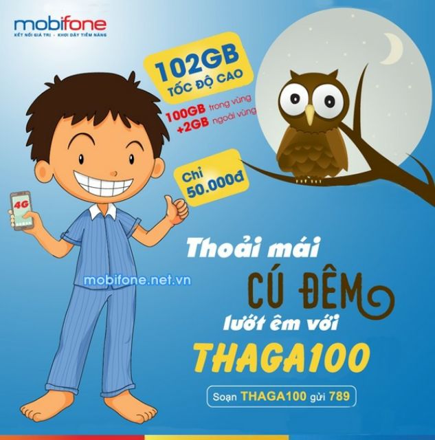 Sim thaga100 mobi 120G/tháng miễn phí tháng đầu giá rẻ cho các tỉnh vùng 4