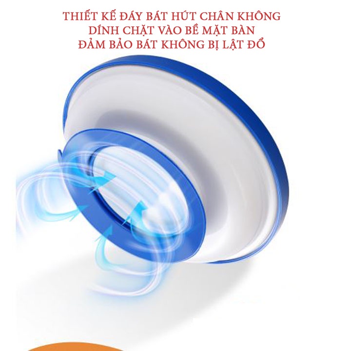 Bát ăn dặm Silicol chịu nhiệt, không chứa BPA an toàn, chống đổ, hâm nóng thức ăn cho bé