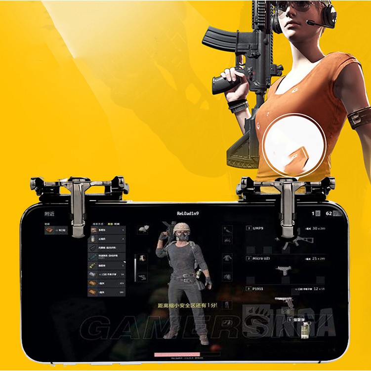 Bộ 2 nút bấm chơi game PUBG loại SKS từ thép chơi PUBG ROS FREE FIRE KNIGHT OUT Chammart