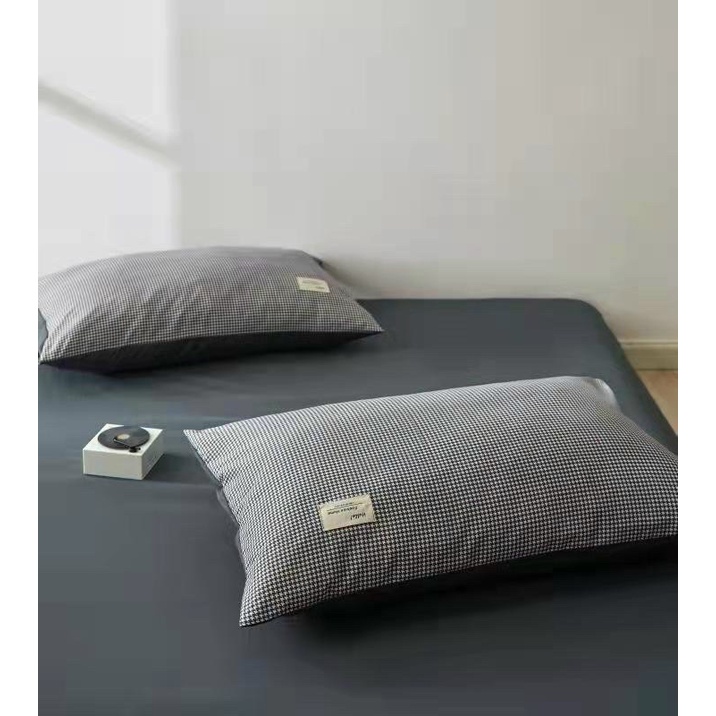 Bộ ga gối cotton tici chăn trần nhập khẩu cao cấp( bộ 4 món)
