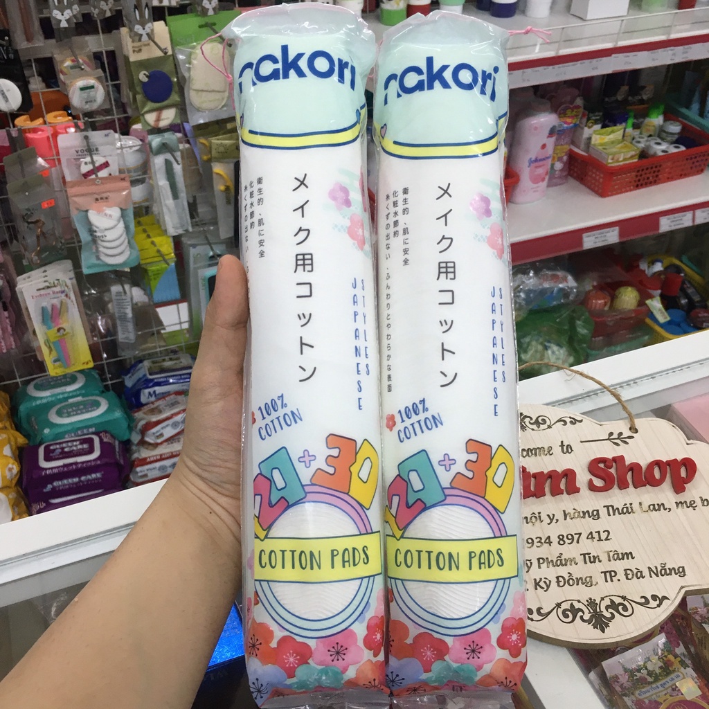 Bông Tẩy Trang Không Xơ Nakori Nhật Bản