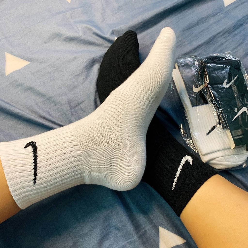 Tất dệt kim thể thao cao cấp, tất cao cổ Nike thời trang, chất vải cao cấp thoáng khí đàn hồi