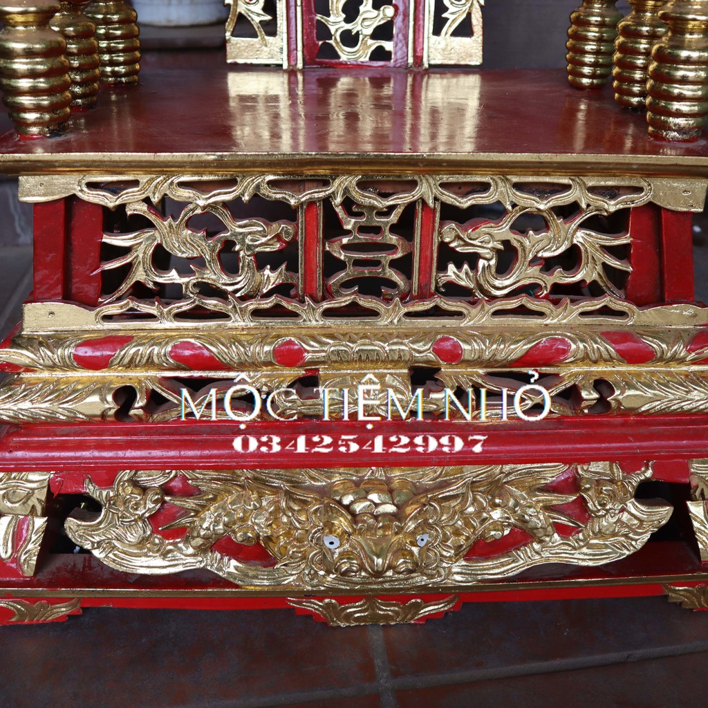 Ngai thờ cúng ỷ thờ gia tiên gỗ mít 3 cỡ ngai thờ cao 71,81,91cm