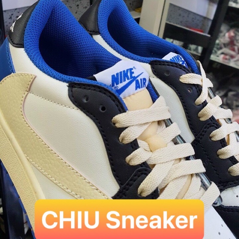 [ CHIU Sneaker ] Giày thể thao jd1 low x travitscott blue xanh dương Phiên bản 11 chuẩn kèm Pk