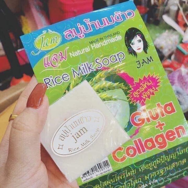 Xà Phòng Kích Trắng Cám Gạo ThaiLand GLUTA+COLLAGEN