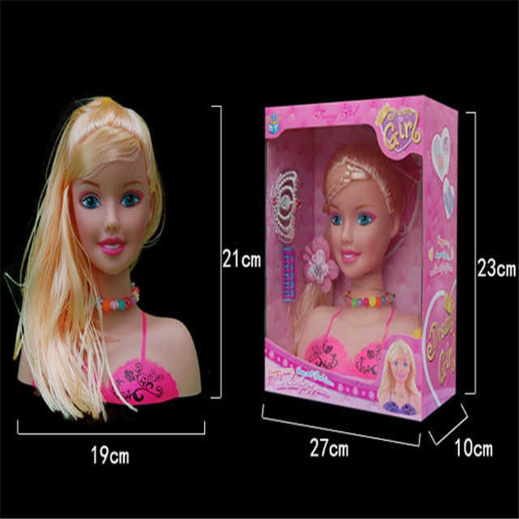 Trẻ em lớn có chức năng lưu trữ Bé gái 3-6 tuổi Ngực búp bê Barbie đầu với bộ phụ kiện trang điểm đồ chơi