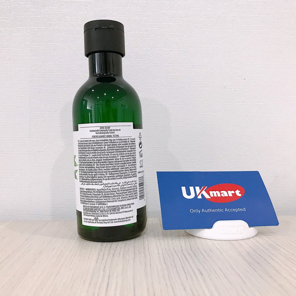 [Mã COS1904 giảm 8% đơn 300K] Sữa rửa mặt sạch BỤI BẨN VÀ BÃ NHỜN The Body Shop Tea Tree Skin Clearing Facial Wash | BigBuy360 - bigbuy360.vn