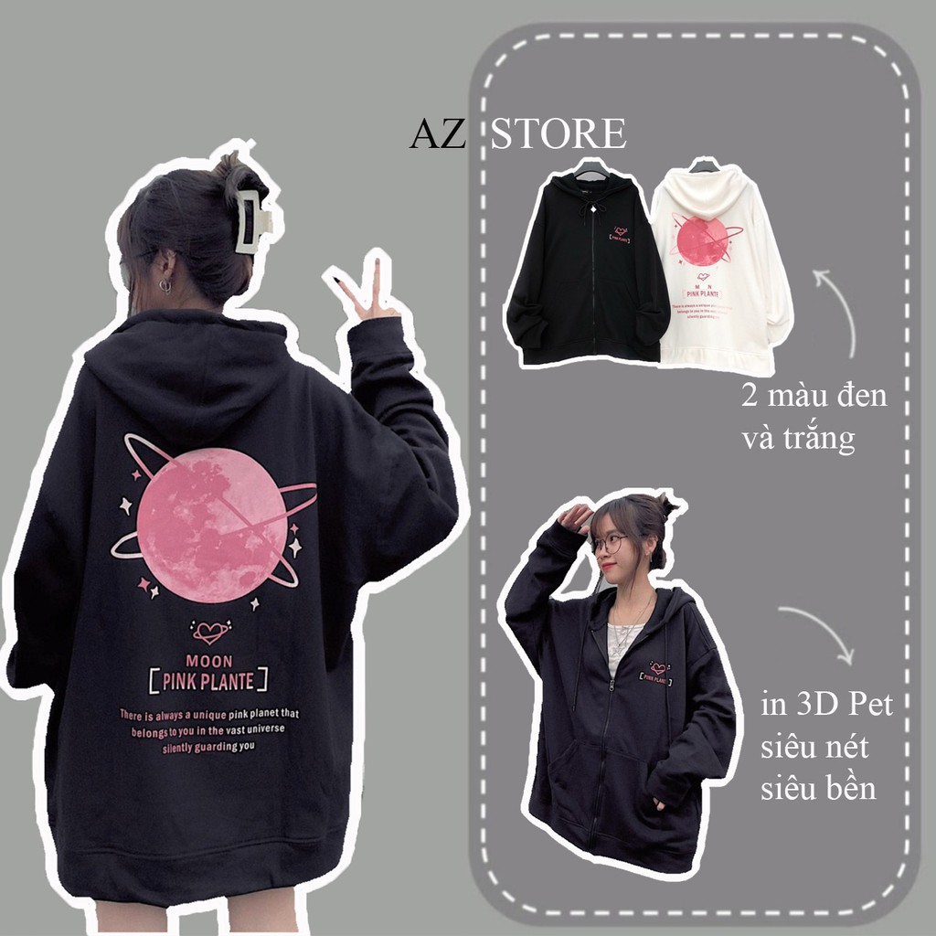 (FREESHIP) ❤ Áo khoác hoodie dây kéo form rộng MOPIE ulzzang (ẢNH THẬT) (AHD002) | BigBuy360 - bigbuy360.vn