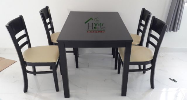 Bộ Bàn ăn Cabin 4 ghế màu walnut (Freeship nt HCM, Dĩ An, Biên Hòa) | BigBuy360 - bigbuy360.vn