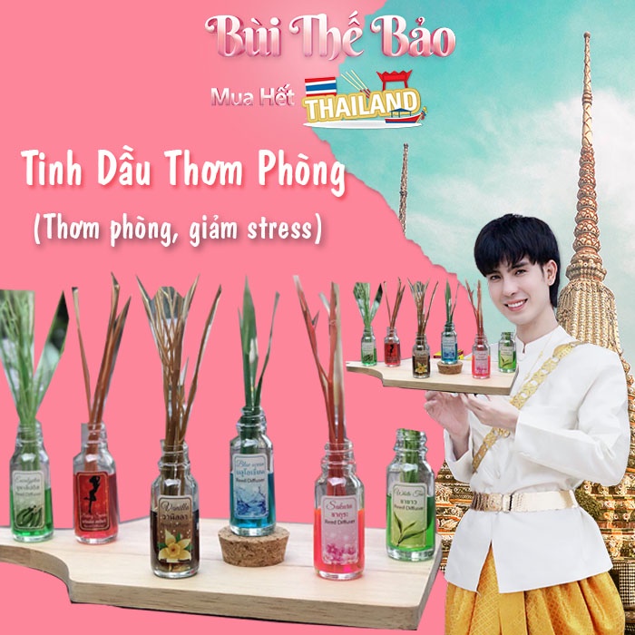 (Không Cần Máy) Tinh Dầu Mini Thơm Phòng Aroma Thái Lan 🇹🇭