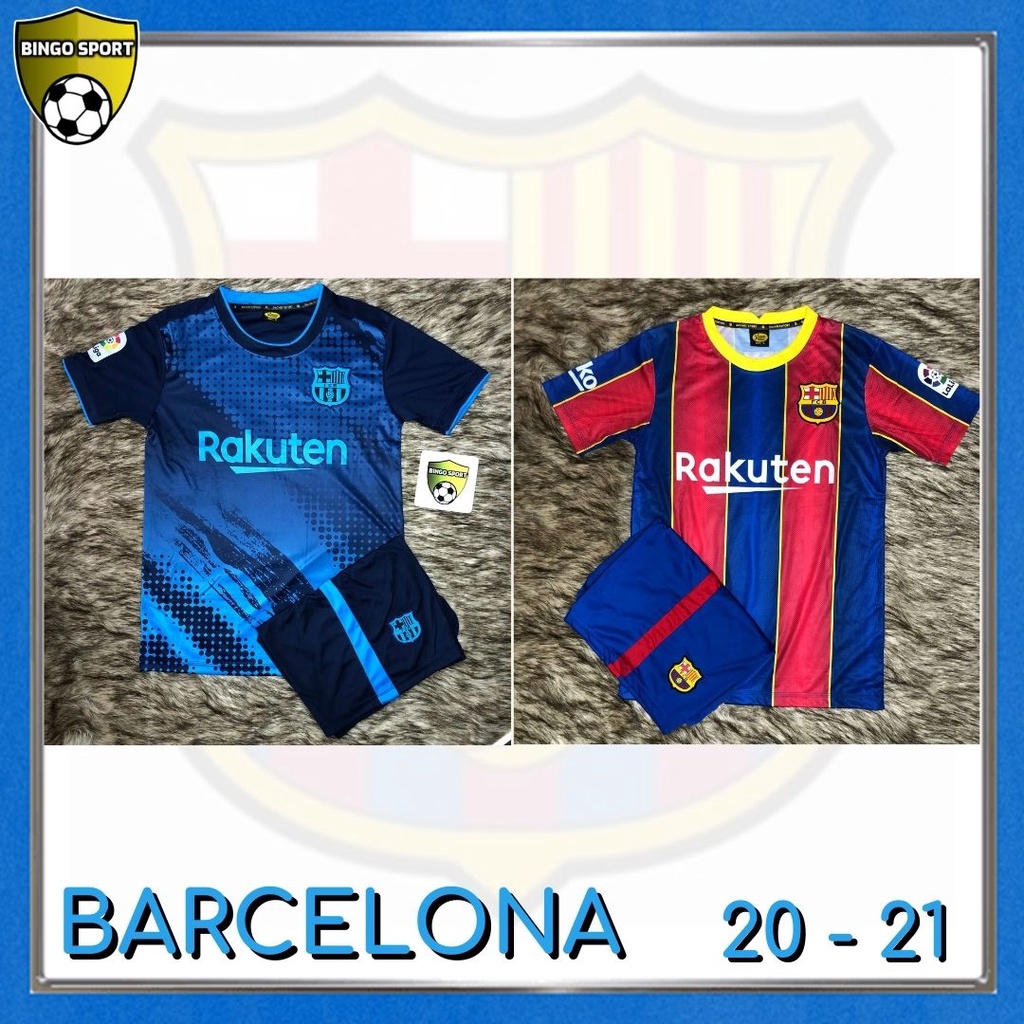 Quần Áo Bóng Đá CLB BARCELONA Sân Nhà Sọc Xanh Đỏ &amp; Đen Vải Thun Lạnh Logo Thêu Nổi Cao Cấp  - Mẫu Mới 22/23 BINGO SPORT