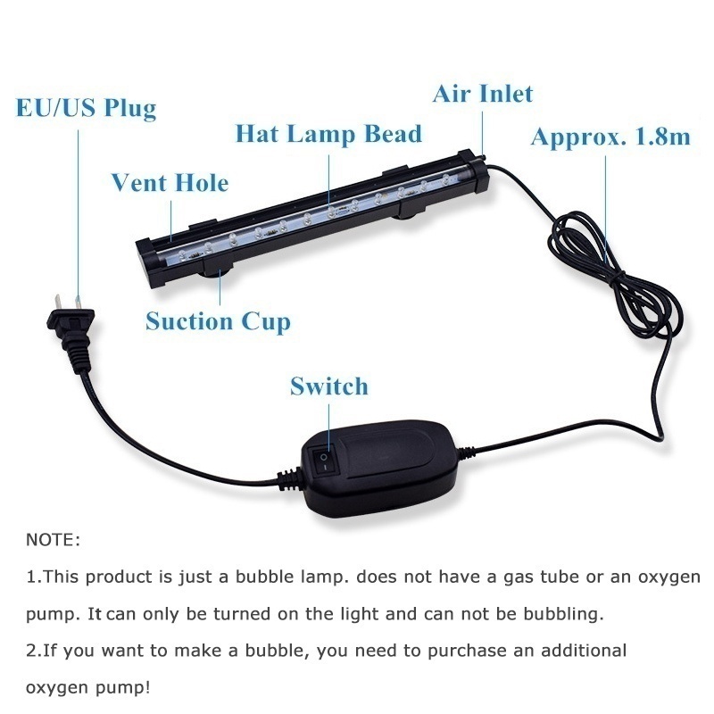Đèn LED Chìm 100-240V 15-55.5CM Chống Thấm Nước Trang Trí Bể Cá