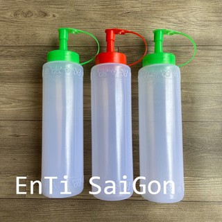 Chai Sốt, Chai Tương Lớn Loại Nhựa Mềm 400ml