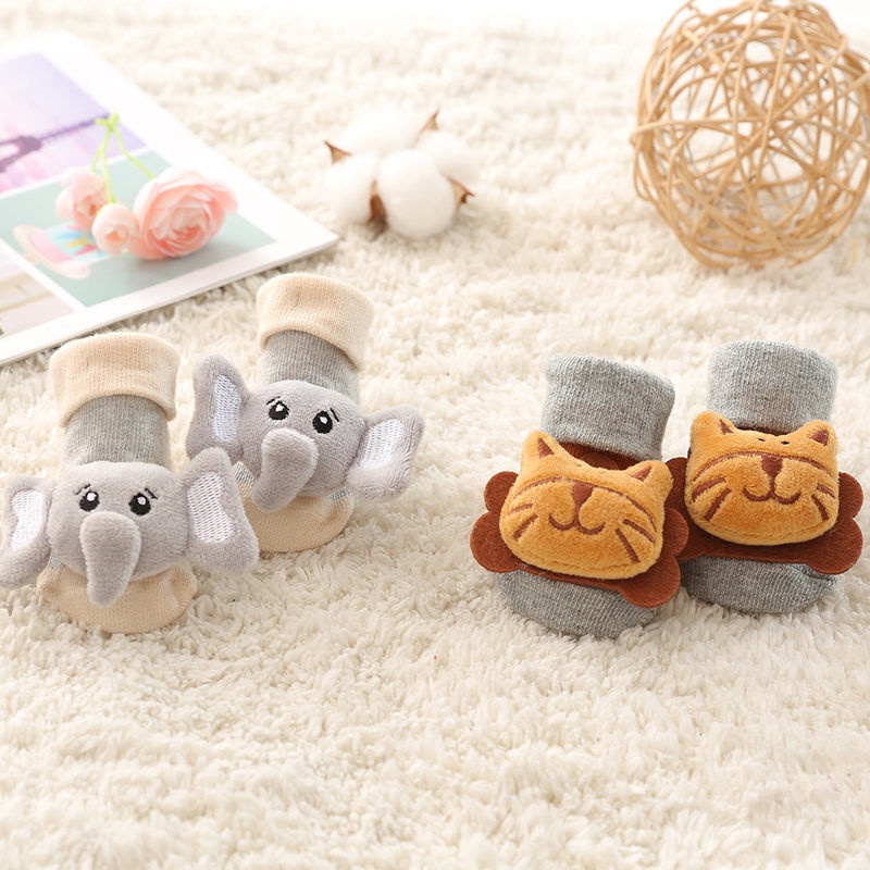 Tất vớ cho bé chống trơn trượt in họa tiết động vật hoạt hình dễ thương cho trẻ em PKDANH