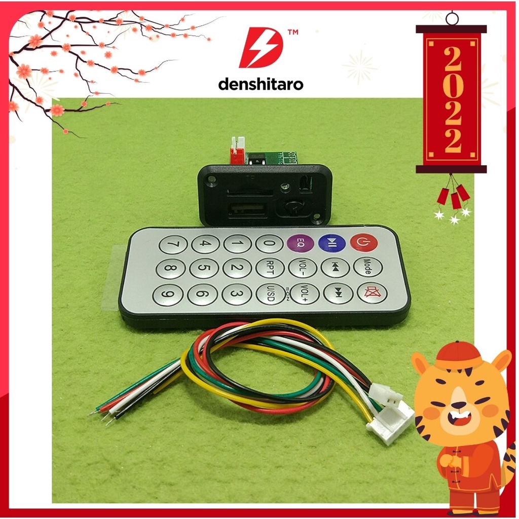 Denshitaro Module giải mã MP3 5V 12V USB/TF stereo amplifier D00-338