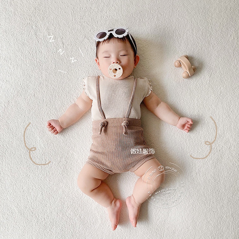 Quần yếm thun gân siêu đáng yêu cho cả bé trai - bé gái