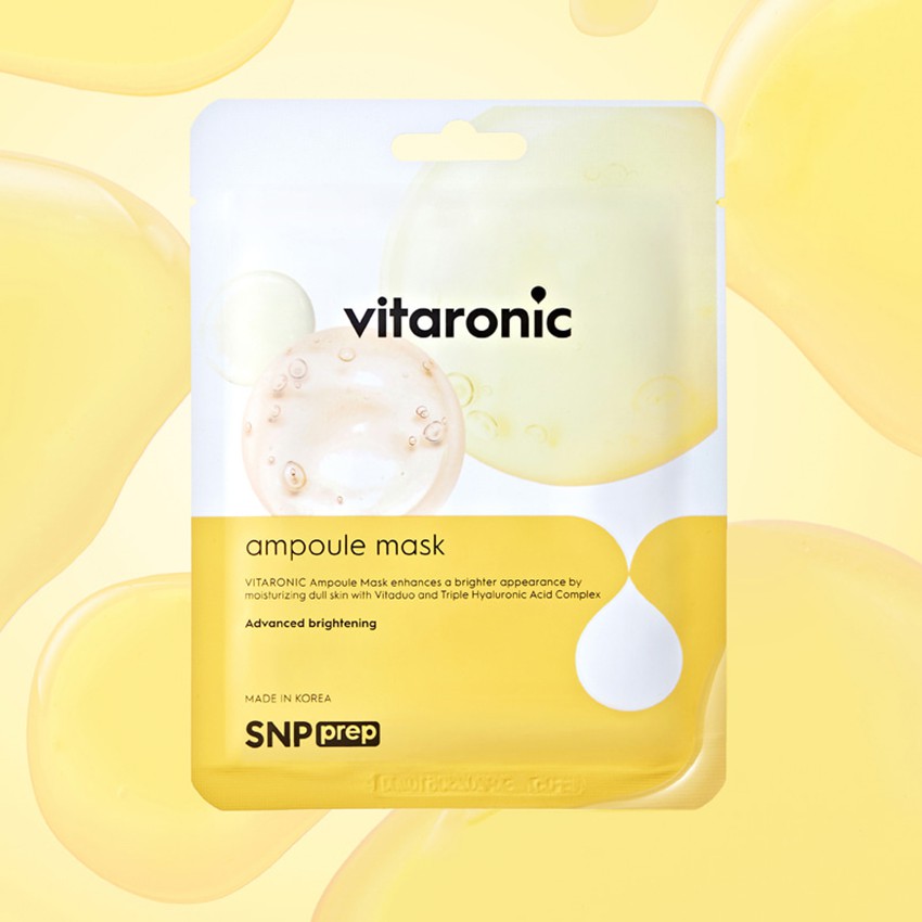 Mặt Nạ Dưỡng Trắng Da SNP PREP Vitaronic Ampoule Làm Mờ Vết Thâm Xạm Nám Khôi Phục Làn Da Trắng Sáng
