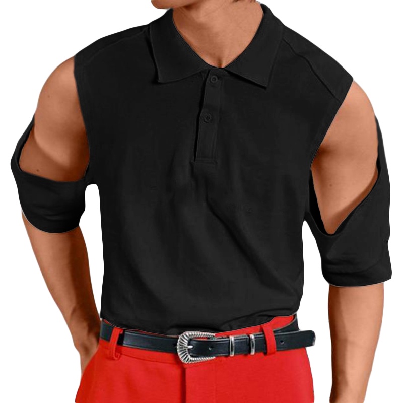 Áo Polo Tay Ngắn Cổ Bẻ Thời Trang Dự Tiệc Cho Nam