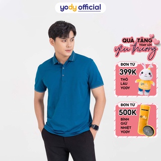 Áo thun polo Yody cổ bẻ phối viền sang trọng APM3337