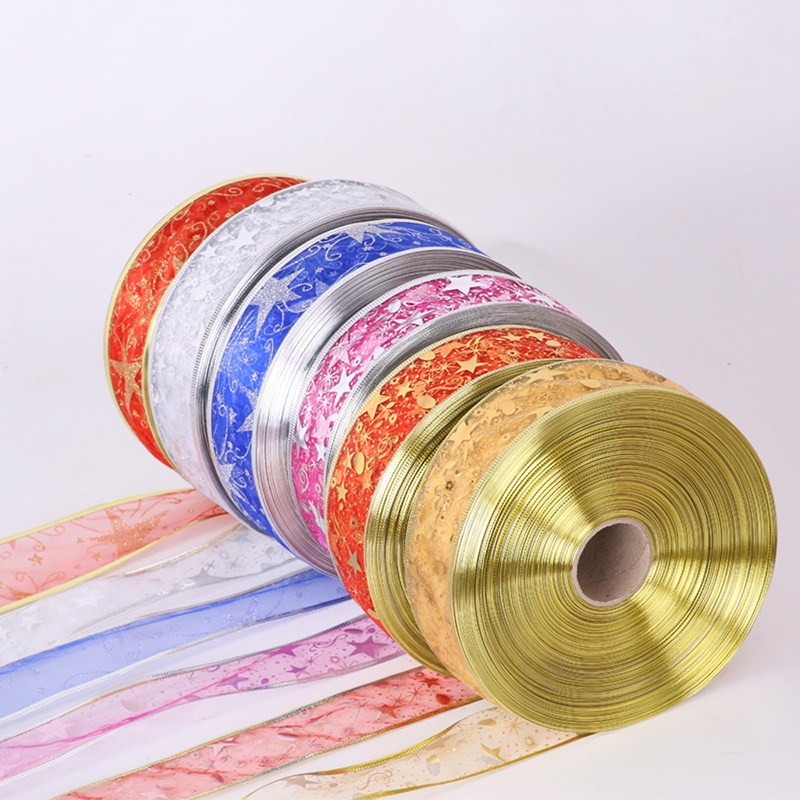 1 cuộn dây ruy băng trang trí Giáng Sinh 2M