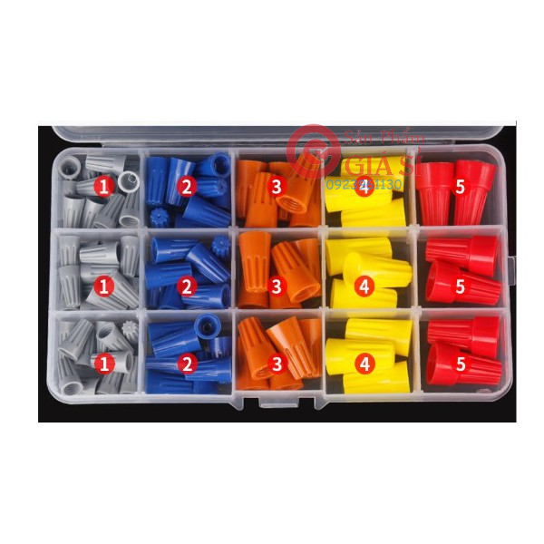Hộp 100 cút nối dây điện SP nhiều kích cỡ - màu ngẫu nhiên ❤️freeship❤️
