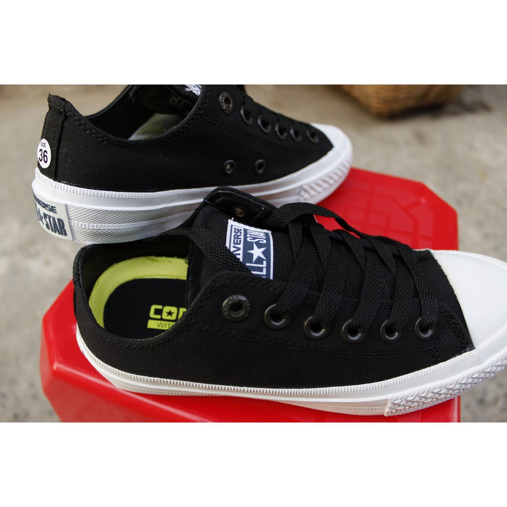 Giày Thể Thao Sneaker CV Chuck 2  Đen Trắng Cổ Thấp
