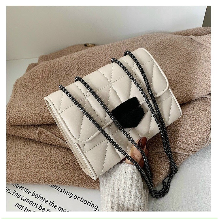 Túi xách nữ khóa đen túi xách nữ đeo vai phong cách hàn quốc 199k sale còn 119k + hình thật TXKDEN03