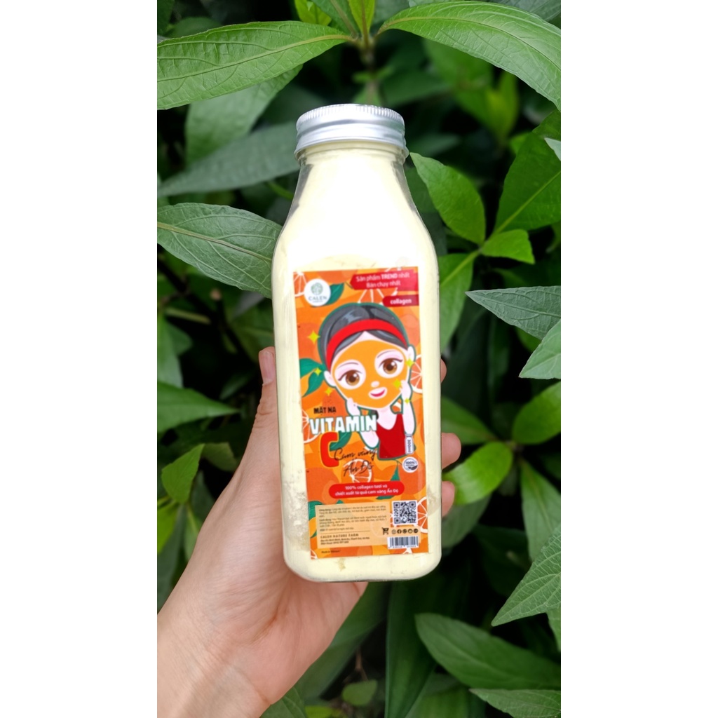 Mặt Nạ Dẻo Dạng Bột Cam vàng Cao Cấp hiết xuất từ Cam vàng Ấn Độ, Dưỡng trắng sáng da, chống lão hóa