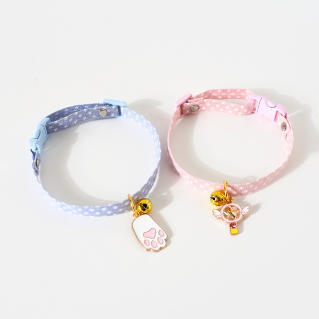 Vòng cổ cho mèo hình trái bơ, trứng rán, măng cụt, sakura