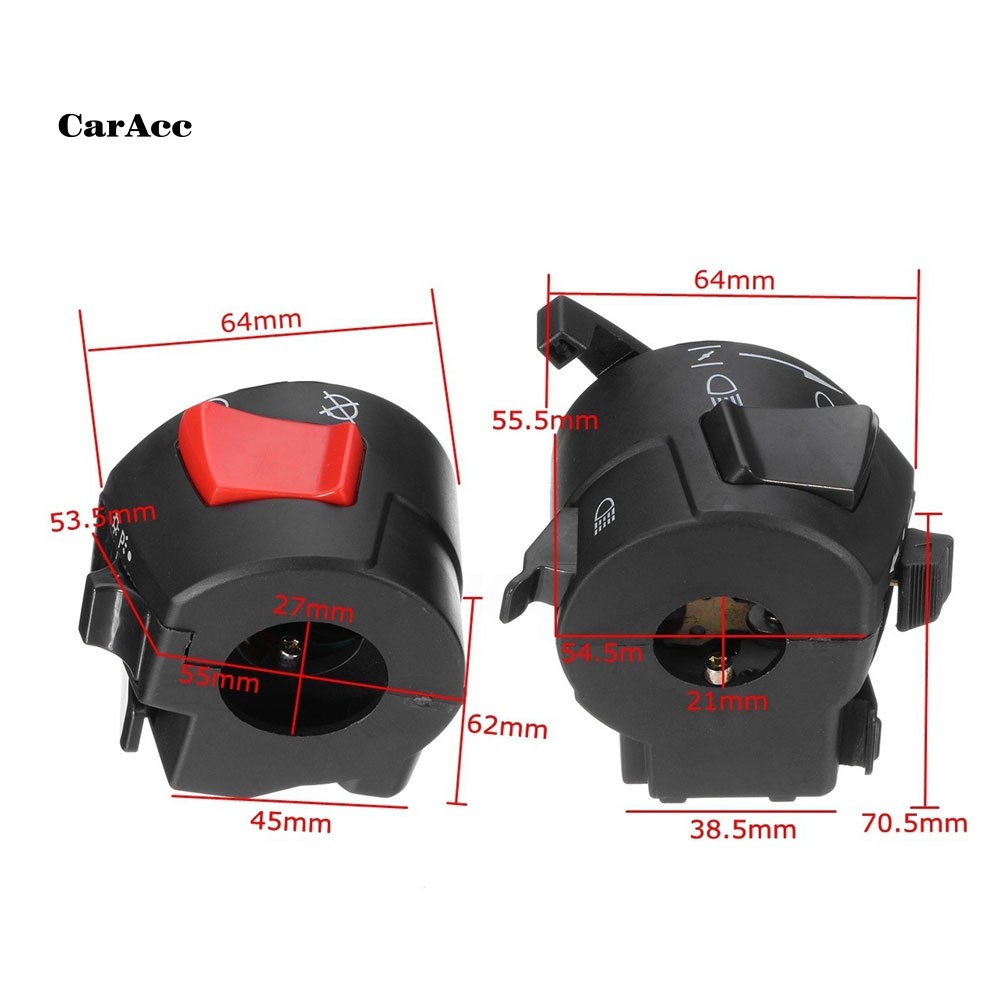 Bộ 2 Công Tắc Đèn Tín Hiệu Gắn Tay Lái Xe Máy