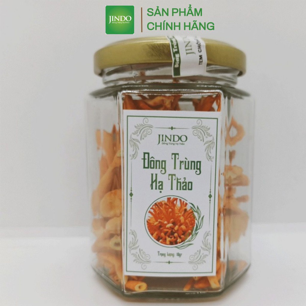 [Mã LT50 giảm 50k đơn 250k] Đông trùng hạ thảo 10g sấy thăng hoa cao cấp thượng hạng chính hãng JINDO