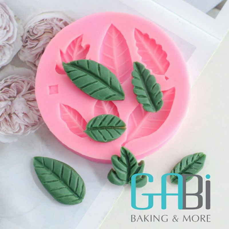 Khuôn silicon fondant ình 6 chiếc lá