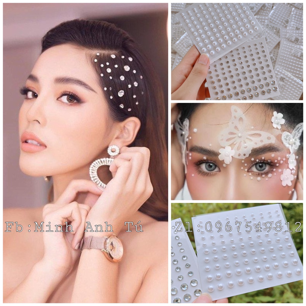 Đá Dán Có Sẵn Keo Đính Tóc, Mắt, Mặt, Body, Tóc Dùng Trong Trang Điểm