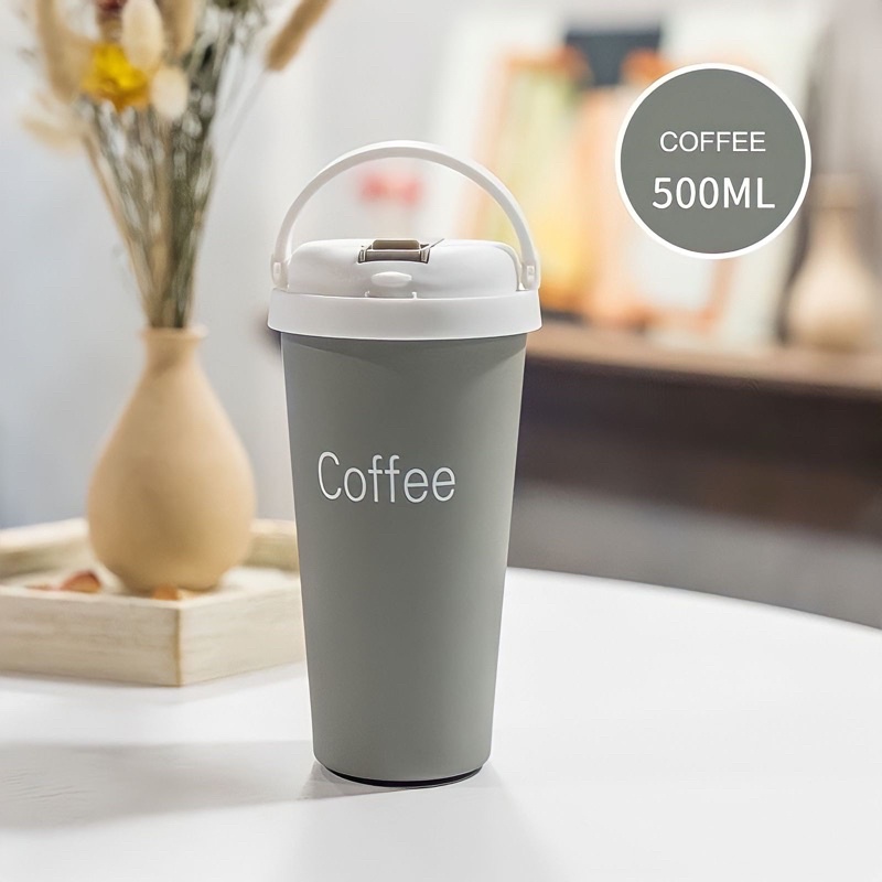 Bình Giữ Nhiệt Tea - Water - Coffee, Bình Có Ống Hút, Chất Liệu Inox Sus 304, Giữ Nhiệt Nóng, Lạnh