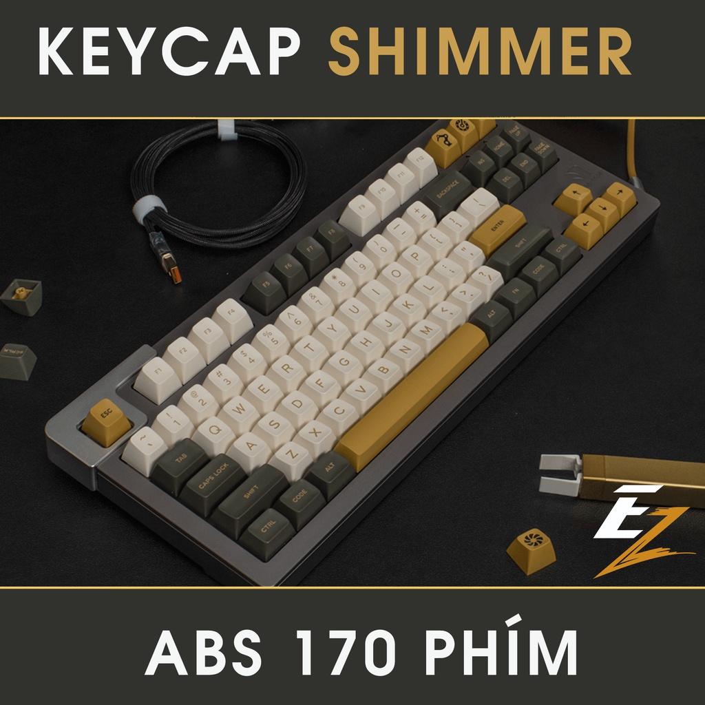 Keycap Cho Bàn Phím Cơ Aifei Shimmer SA Profile ABS 170 Phím 88PC