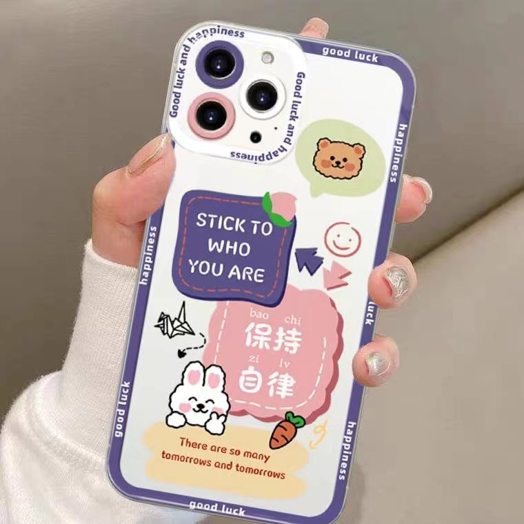 Ốp Điện Thoại Dẻo Họa Tiết Hoạt Hình Dễ Thương Cho iphone 13pro / 12 / 11 / xs max / XR / 7Plus