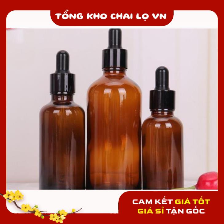 Lọ Chiết Serum ❤ SIÊU RẺ ❤ [15ml,20ml] Chai lọ đựng tinh dầu bóp giọt Khoen Đen , chai lọ chiết mỹ phẩm .