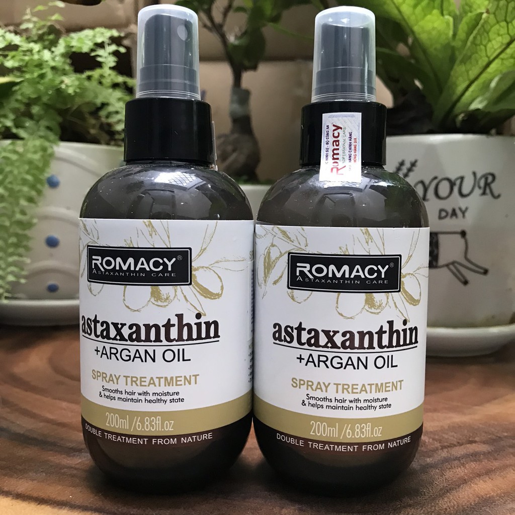 Xịt dưỡng tóc ROMACY ASTAXANTHIN Argan Oil Spray Treatment 200ml