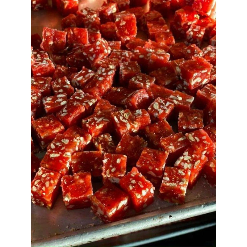 Dâu viên sấy dẻo mix dừa non hạt dinh dưỡng 500g