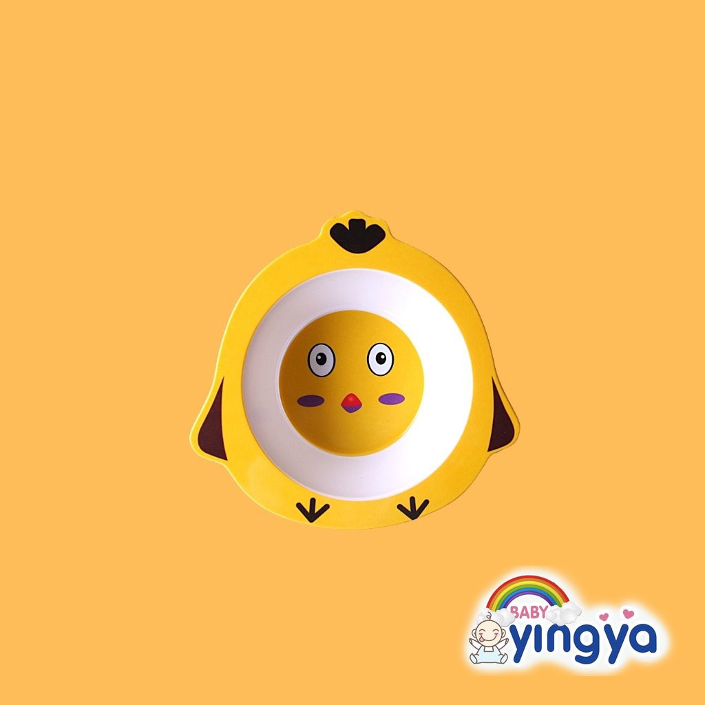 Bát ăn dặm cho bé hình thú cưng, chất liệu sợi tre, chịu nhiệt cao, không độc hại - Bimyingya2021