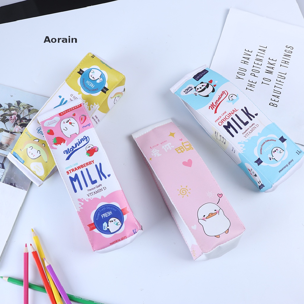 Túi Đựng Bút Bằng pu Hình Bình Sữa Hoạt Hình Dễ Thương