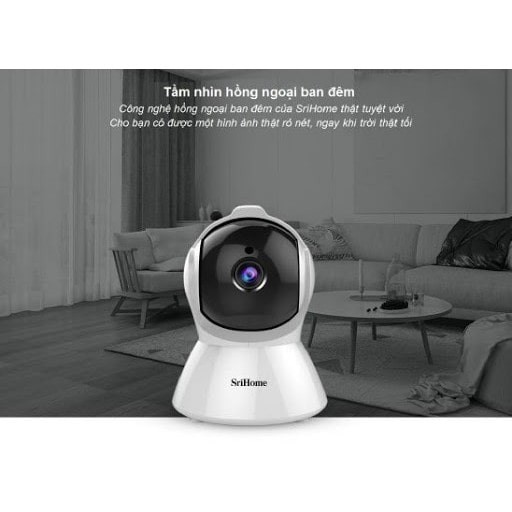 Camera SriHome SH025 Full HD 1080p Chuẩn 2.0 Mpx quay đêm đàm thoại 2 chiều Tích Hợp Cảm Biến AI Thông Minh, kèm thẻ 64G | BigBuy360 - bigbuy360.vn