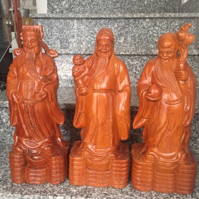 Ba ông Phước Lộc Thọ gỗ Hương