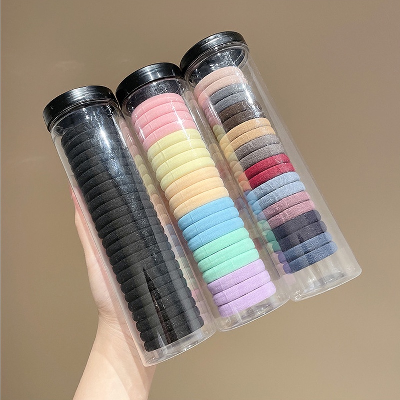 Dây Buộc Tóc Cao Su Co Giãn Trong Suốt Phong Cách Hàn Quốc